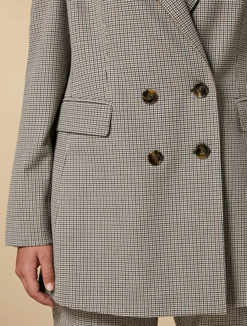 New Chequer-Patterned Blazer Jacket Jacket & Blazers