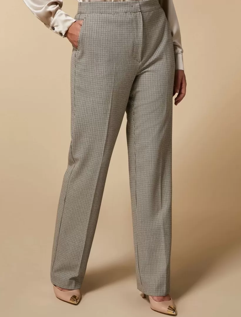 Clearance Chequer-Patterned Trousers Trousers