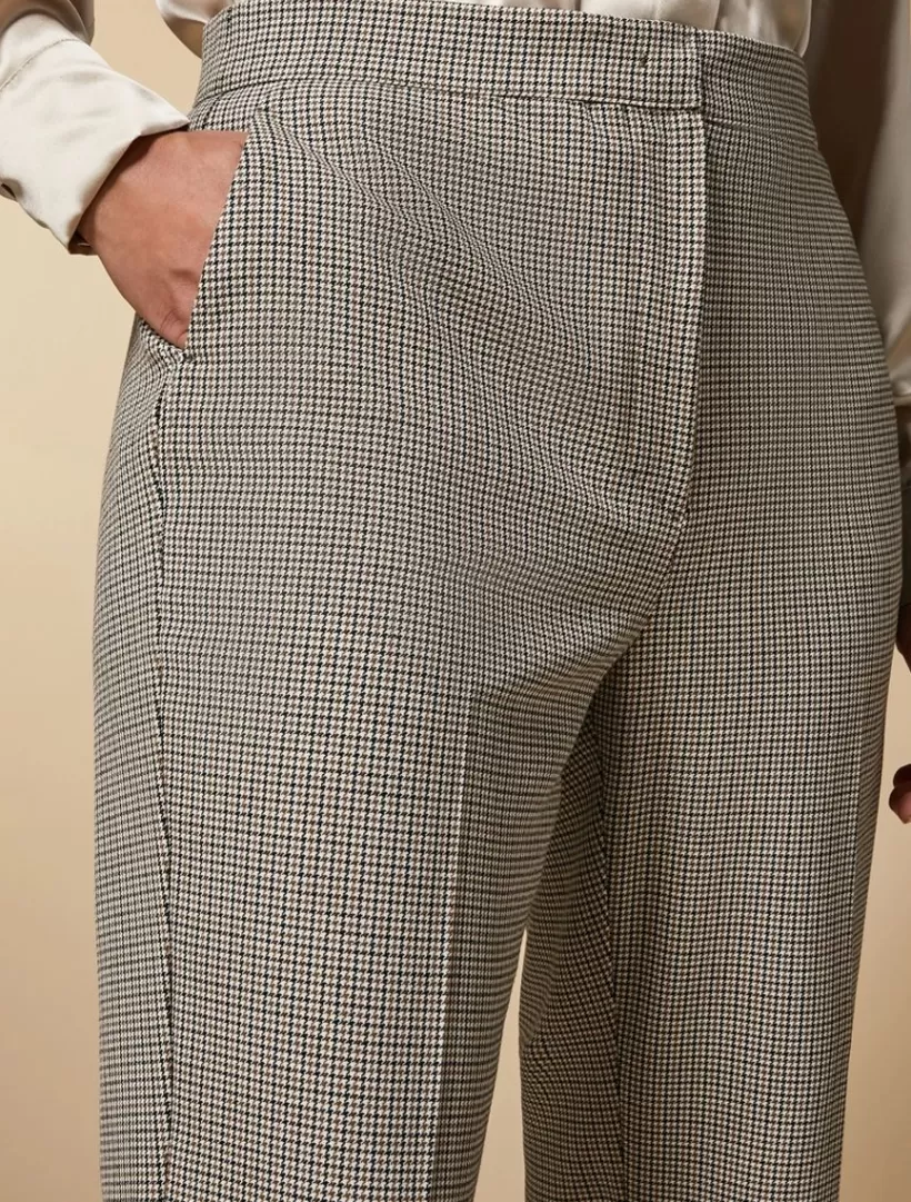 Clearance Chequer-Patterned Trousers Trousers