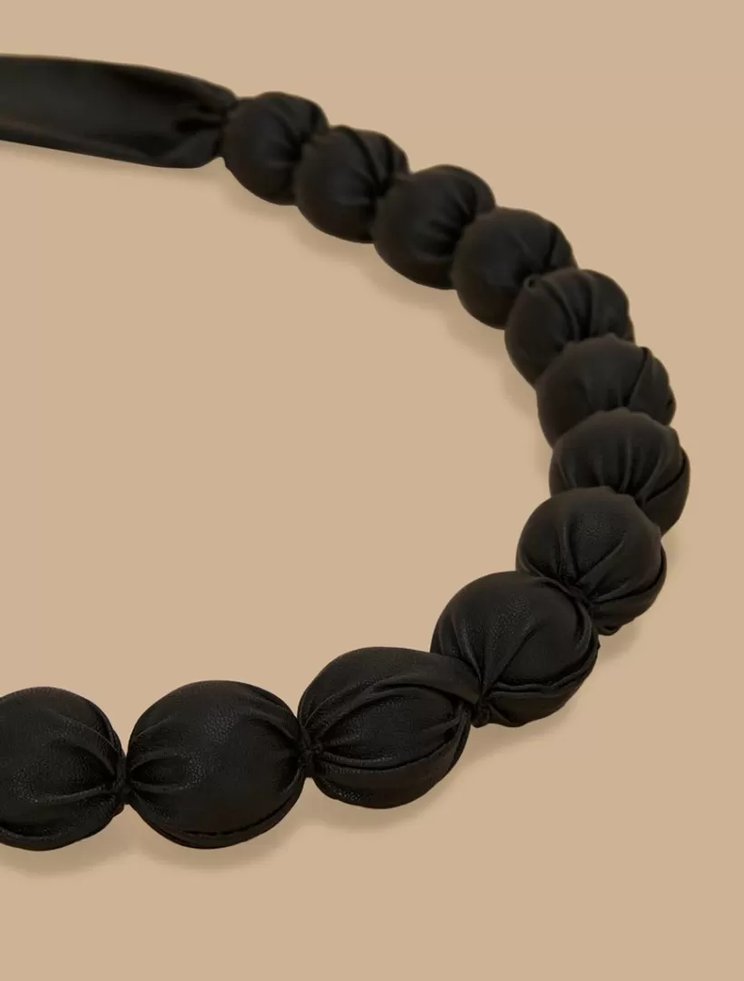 Cheap Coated Fabric Bead Necklace Jewelry