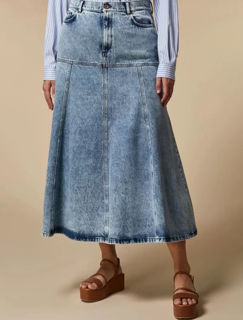 Online Cotton Denim Skirt Skirts