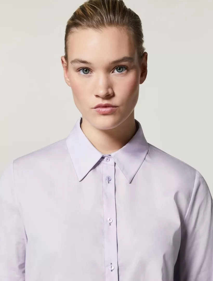 Fashion Cotton Poplin Shirt Blouses & Shirts