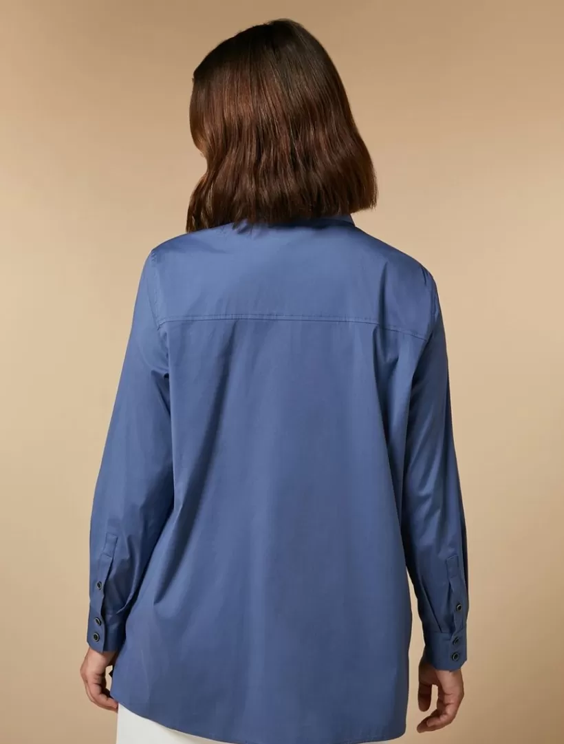 Sale Cotton-Blend Poplin Shirt Blouses & Shirts