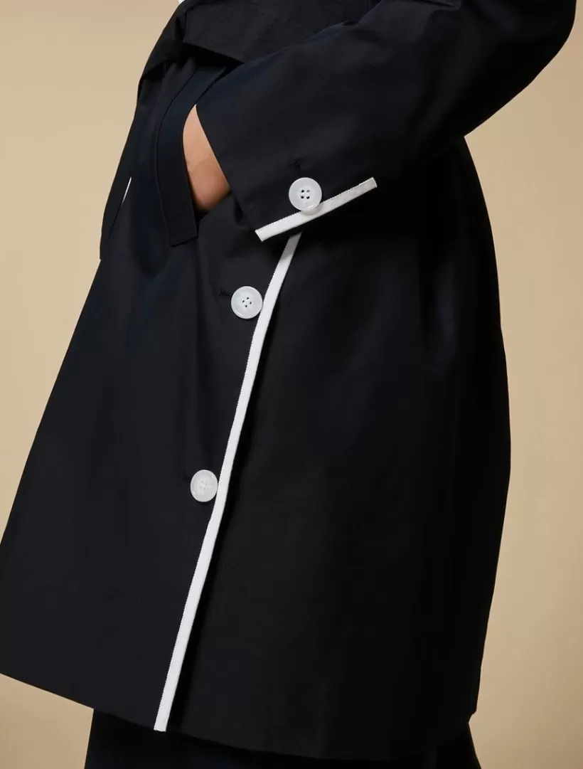 Outlet Cotton-Blend Twill Trench Coat Coats