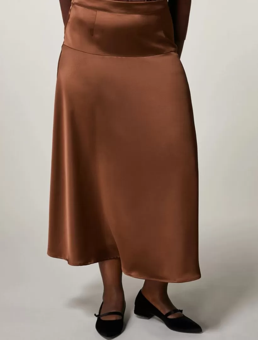 Cheap Crepe Envers Satin Skirt Skirts