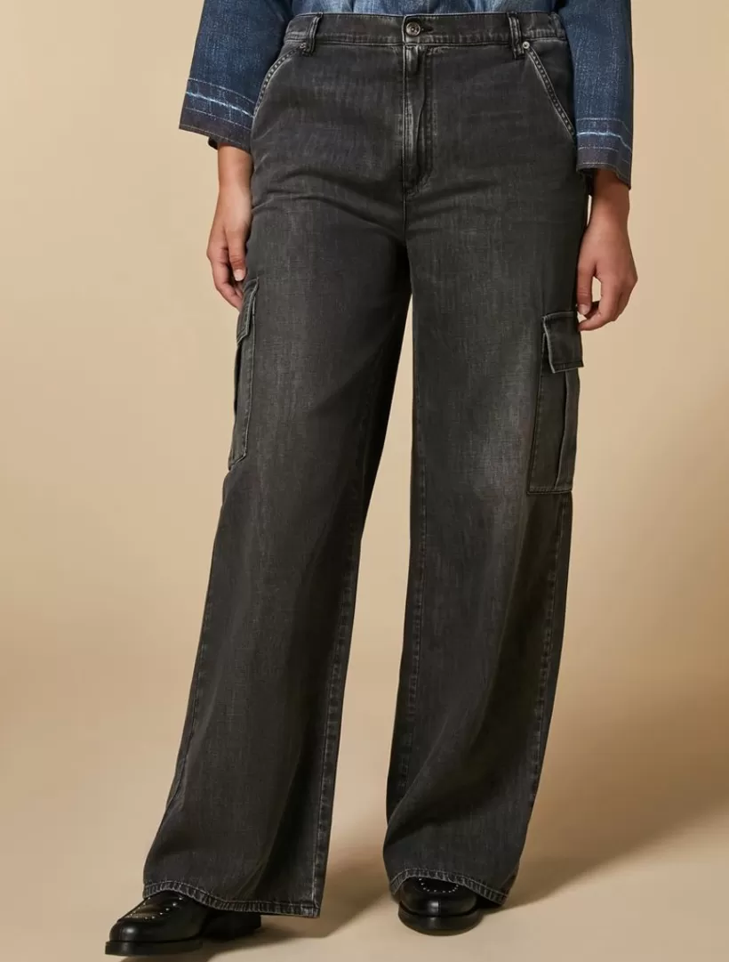 Fashion Denim Cargo Jeans Trousers