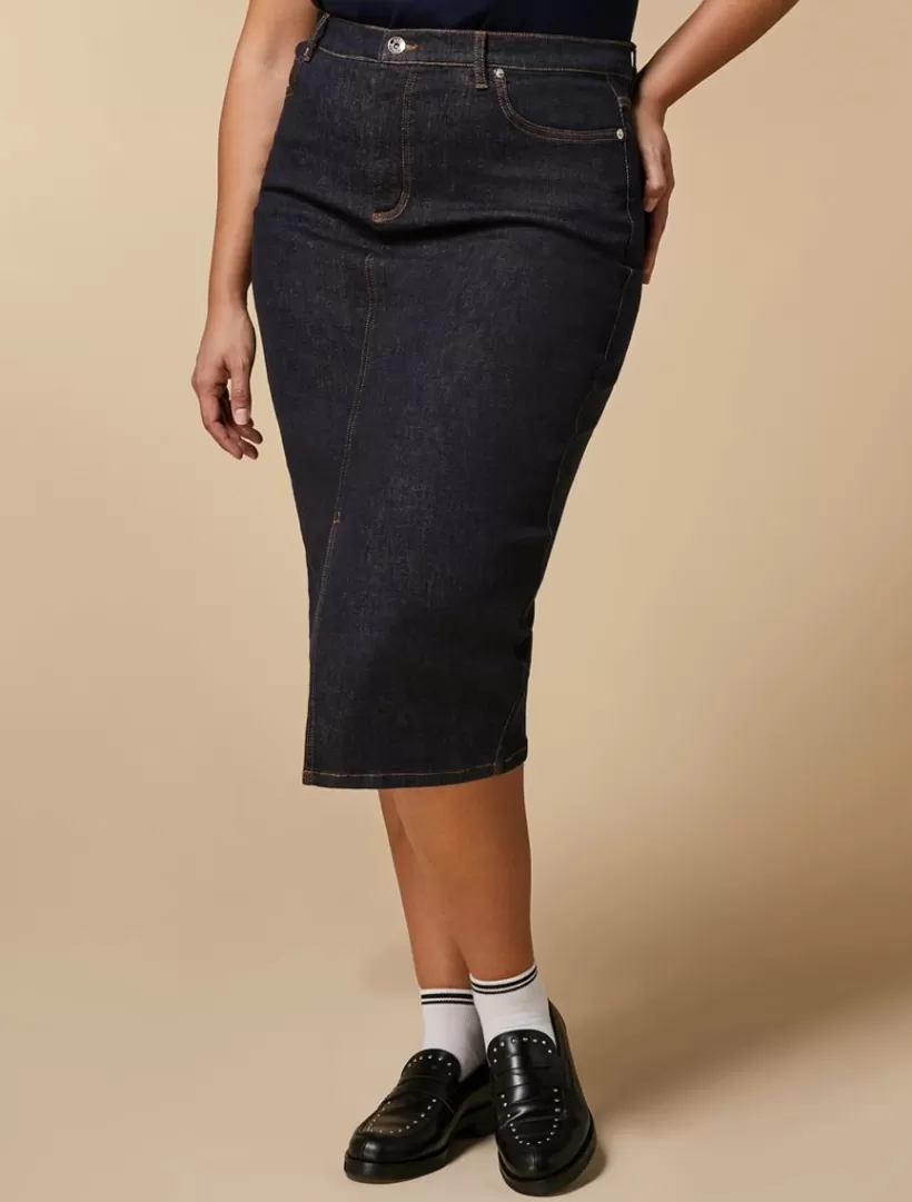 Best Sale Denim Midi Skirt Skirts