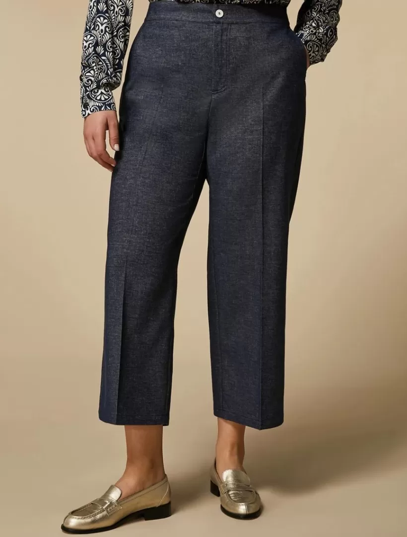 Fashion Denim-Look Trousers Trousers