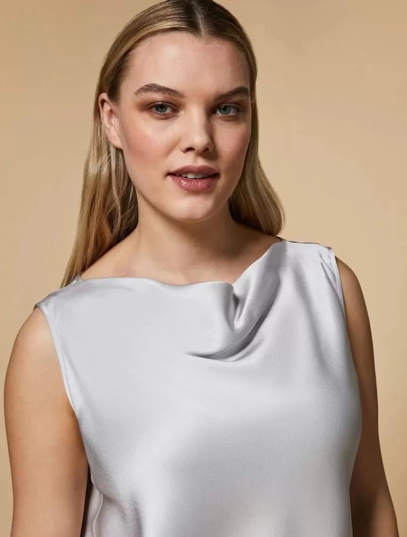 Fashion Envers Satin Top Blouses & Shirts