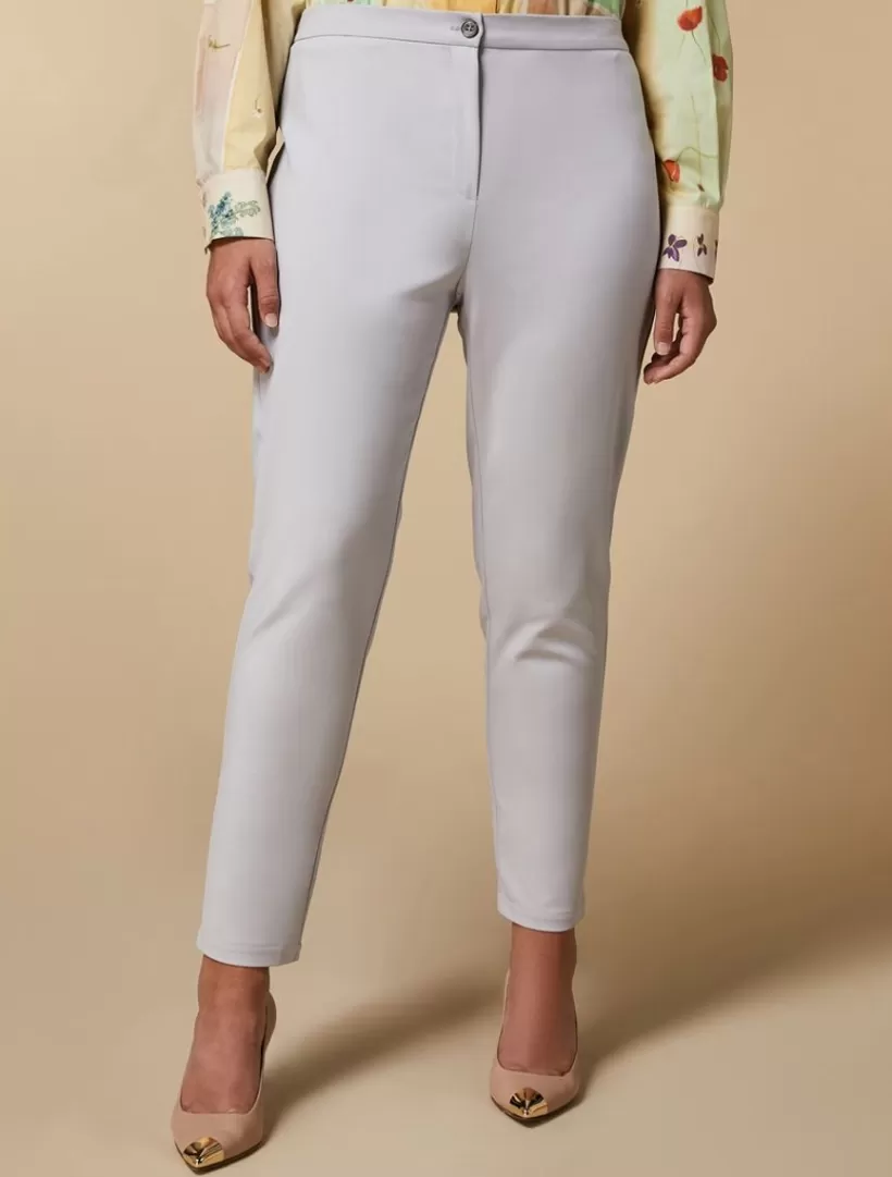 Fashion Flared Cotton-Blend Trousers Trousers