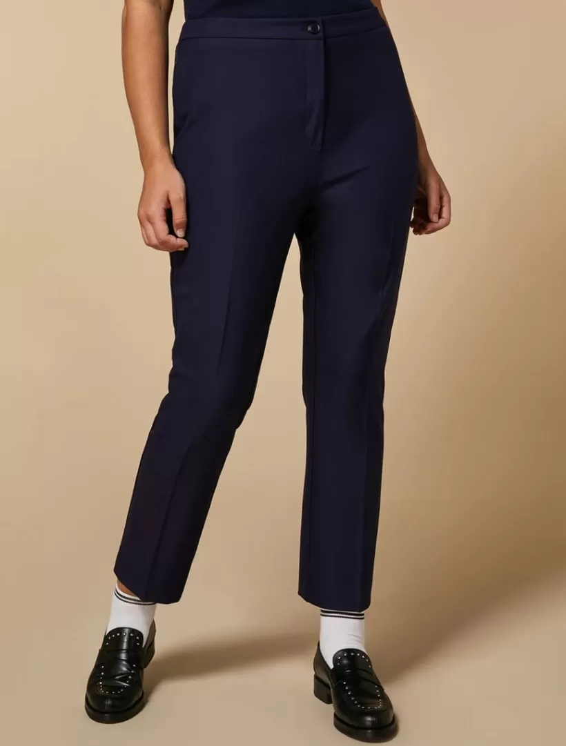 Shop Flared Viscose-Blend Trousers Trousers