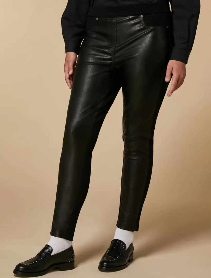 Cheap Jersey And Coated Fabric Leggings Trousers