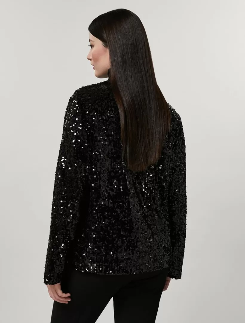 Sale Jersey And Sequin Jacket Jacket & Blazers