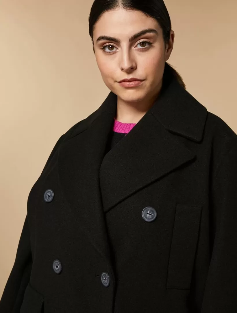 Sale Jersey Cloth Pea Coat Coats