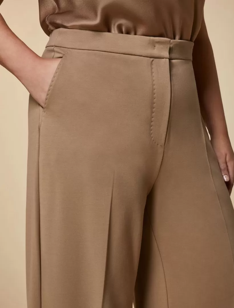 Fashion Jersey Palazzo Trousers Trousers