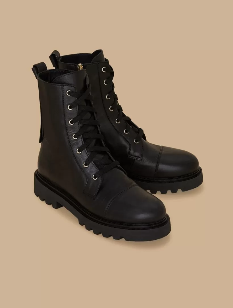 Hot Leather Combat Boots Shoes