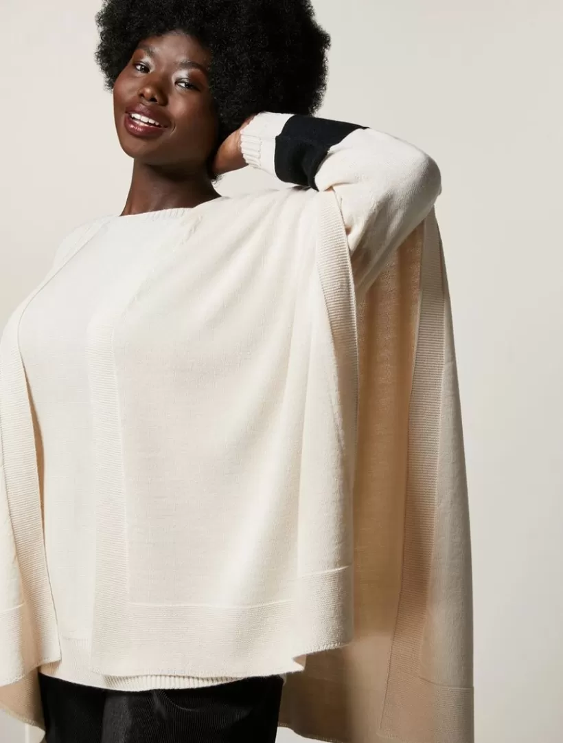 Flash Sale Merino Wool-Blend Poncho Knitwear