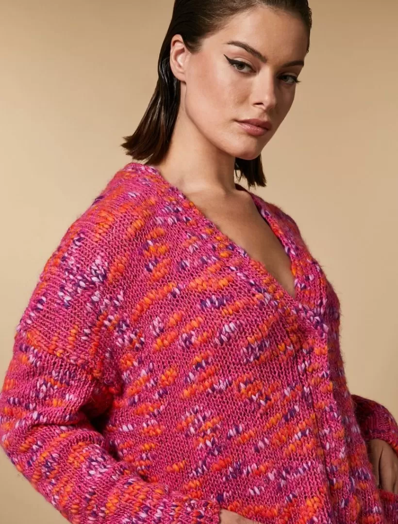 Cheap Multicoloured Yarn Cardigan Knitwear