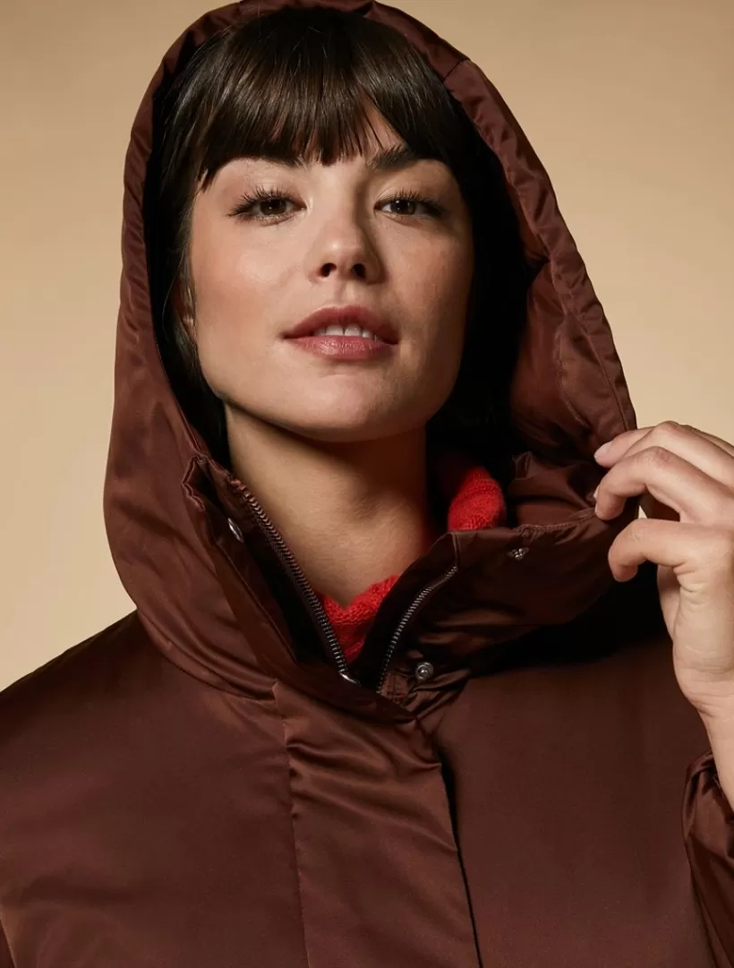 Store Padded Jacket In Duchess Satin Down Jackets