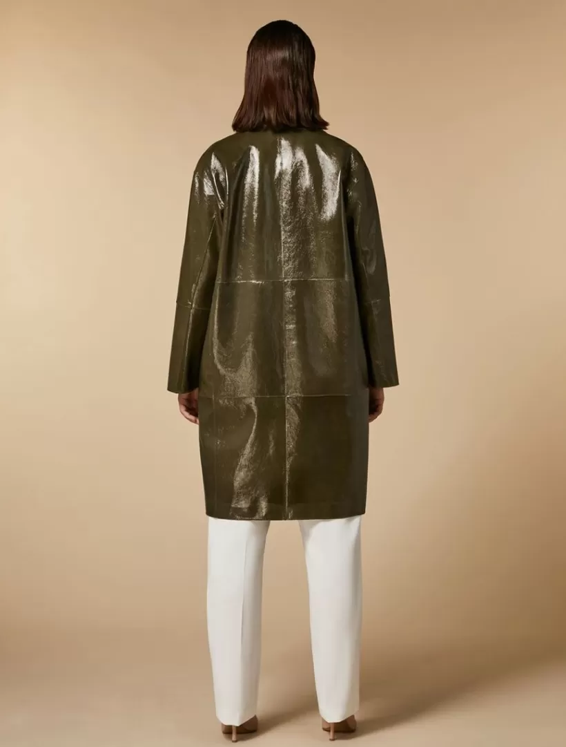 Online Patent Leather Duster Coat Coats