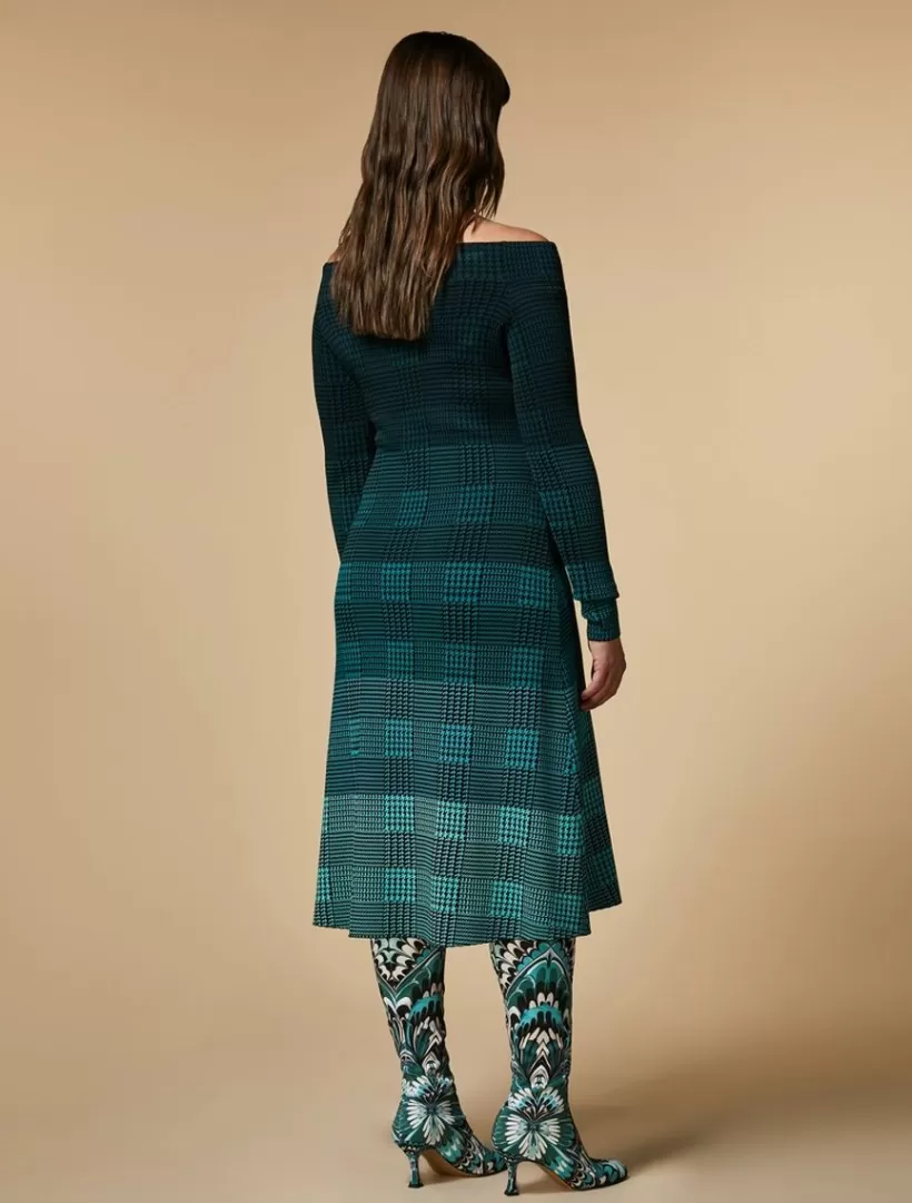 Sale Prince Of Wales Check Knit Dress Dresses