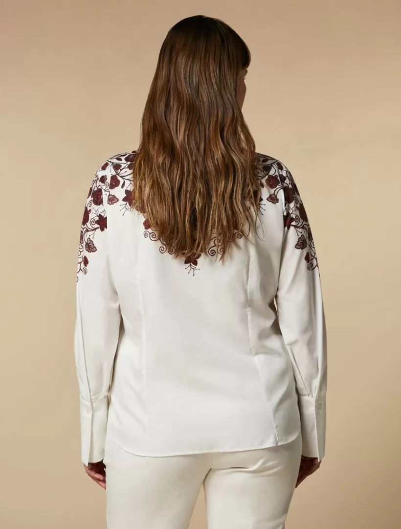 Sale Print-Adorned Poplin Shirt Blouses & Shirts