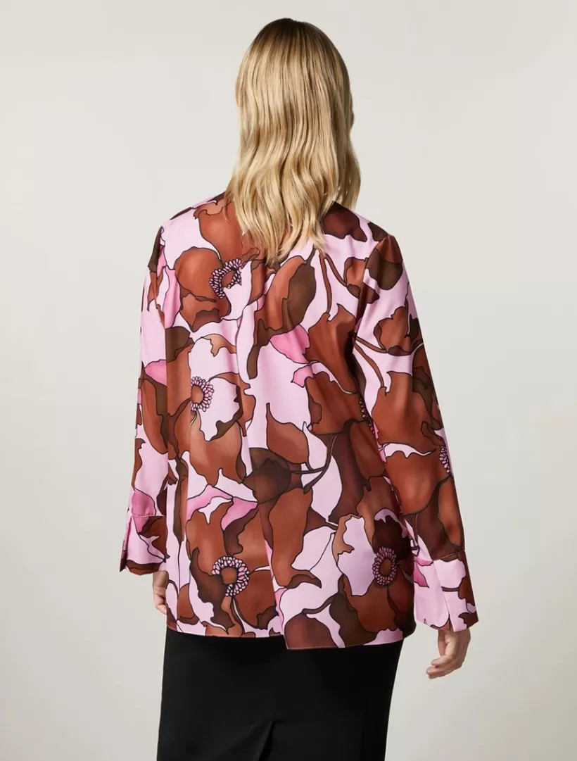 Discount Printed Crepe De Chine Tunic Blouses & Shirts