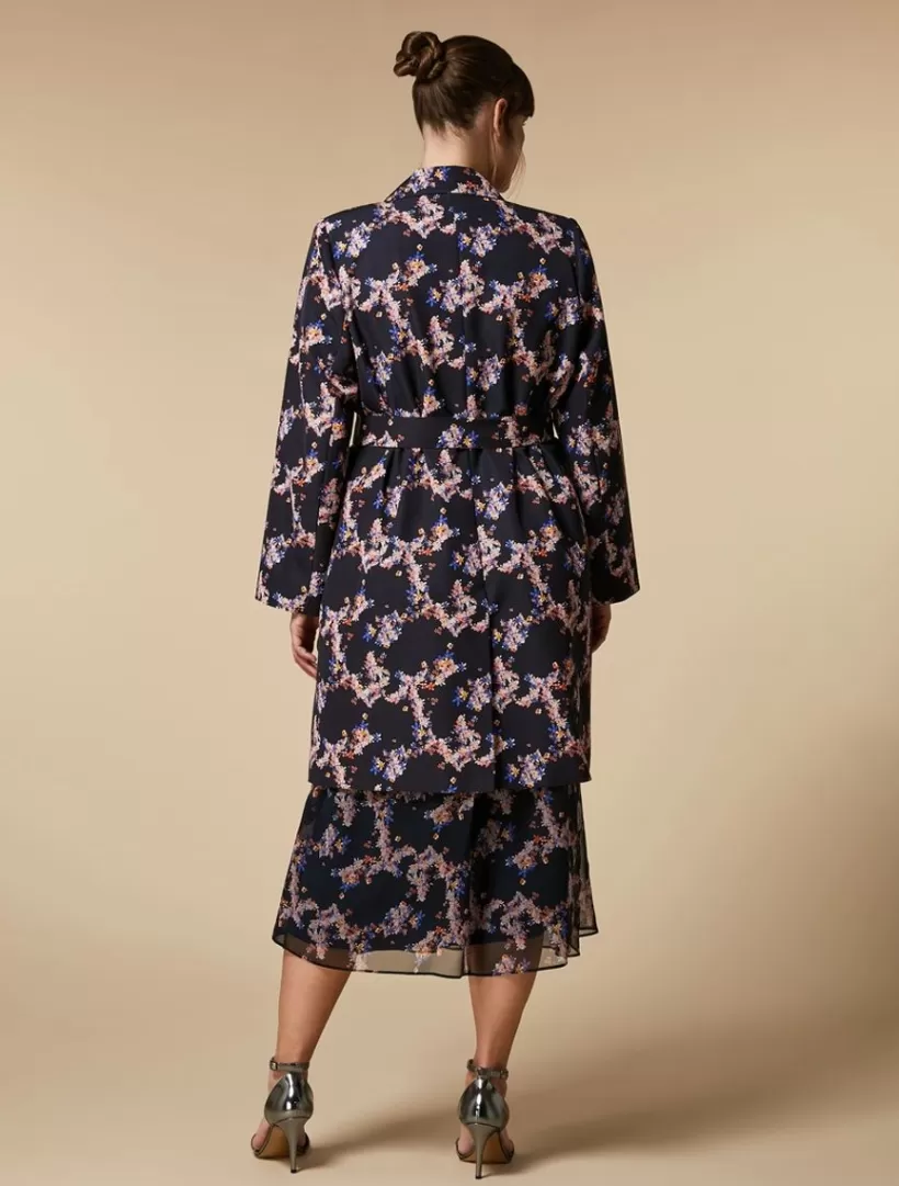 Sale Printed Faille Duster Coat Coats