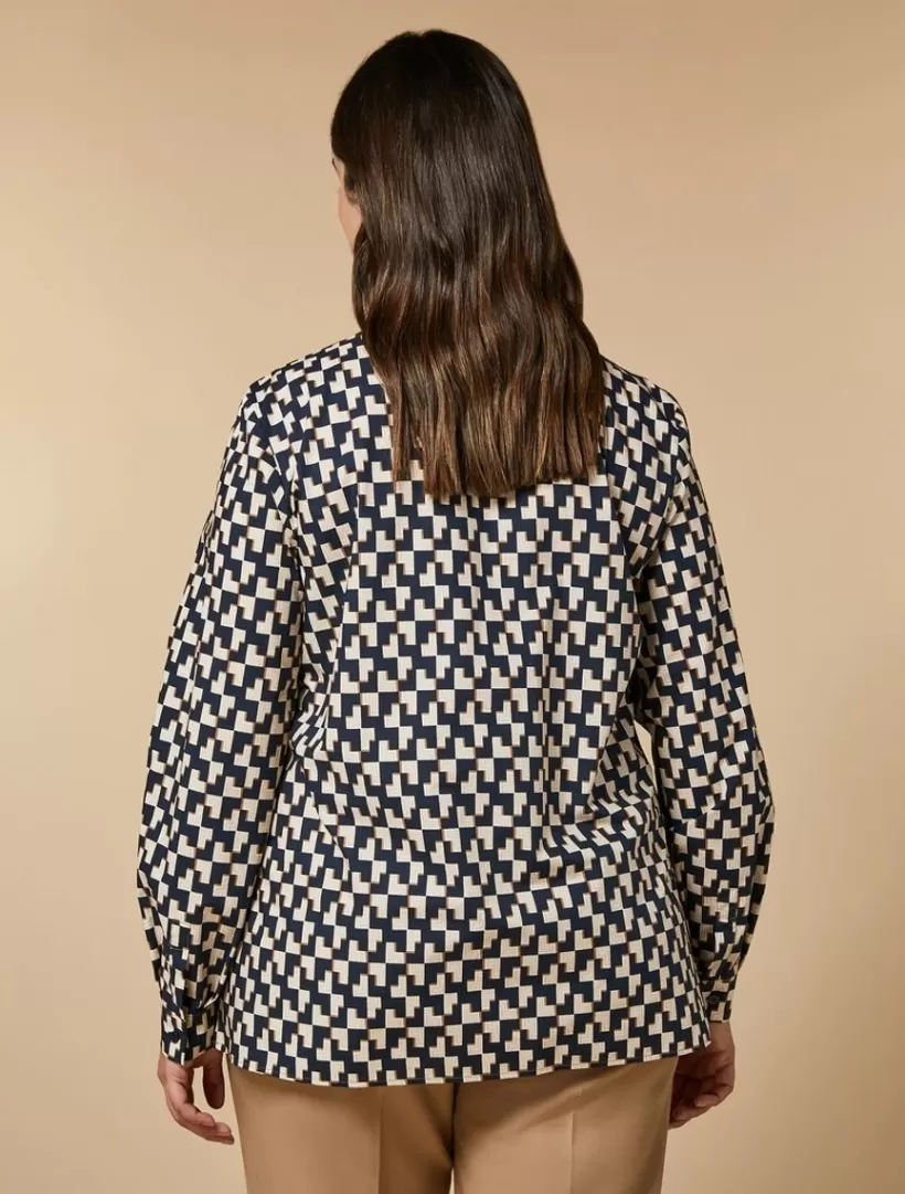 Online Printed Poplin Shirt Blouses & Shirts