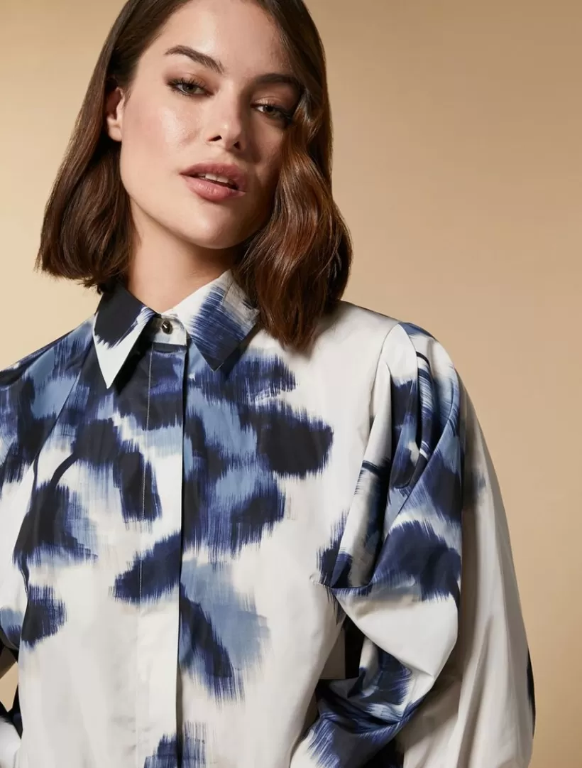 Cheap Printed Taffeta Shirt Blouses & Shirts