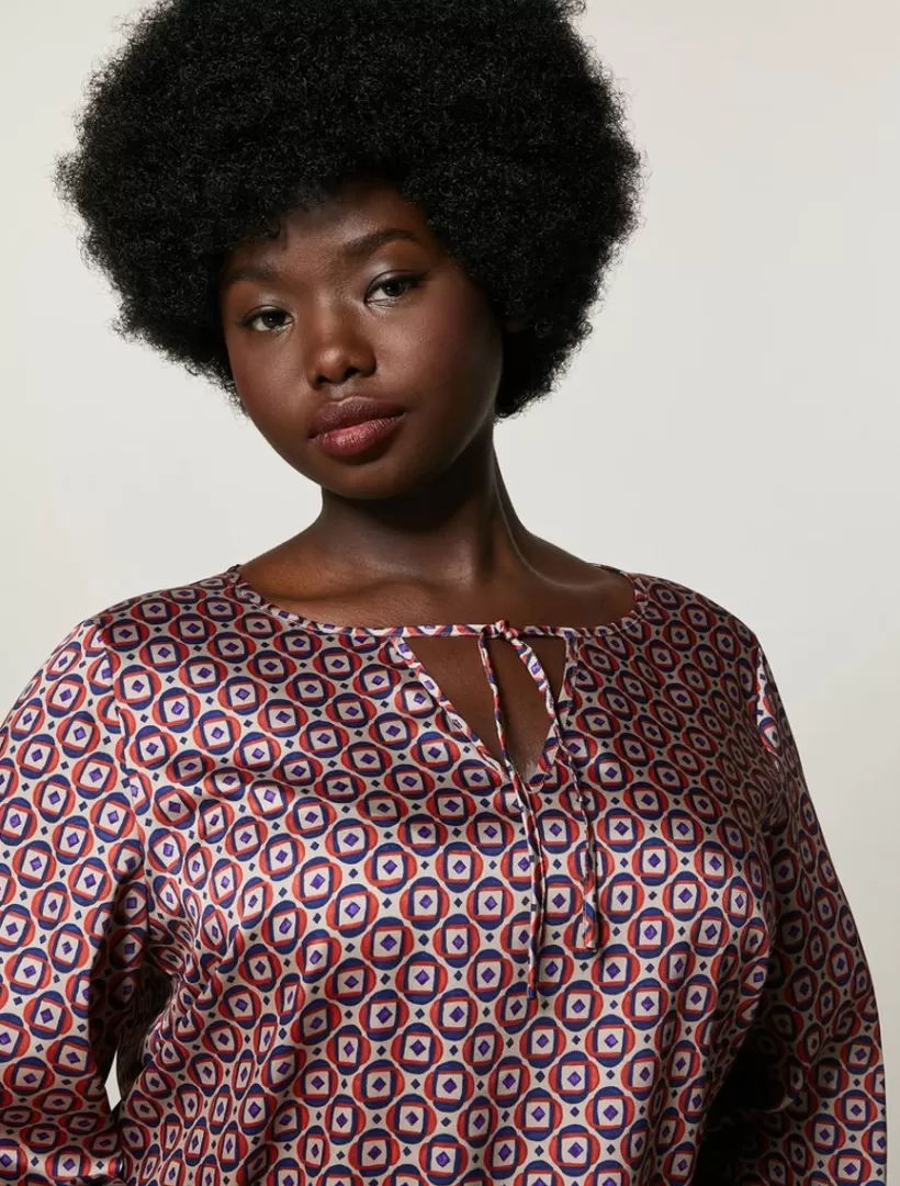 Flash Sale Printed Twill Blouse Blouses & Shirts