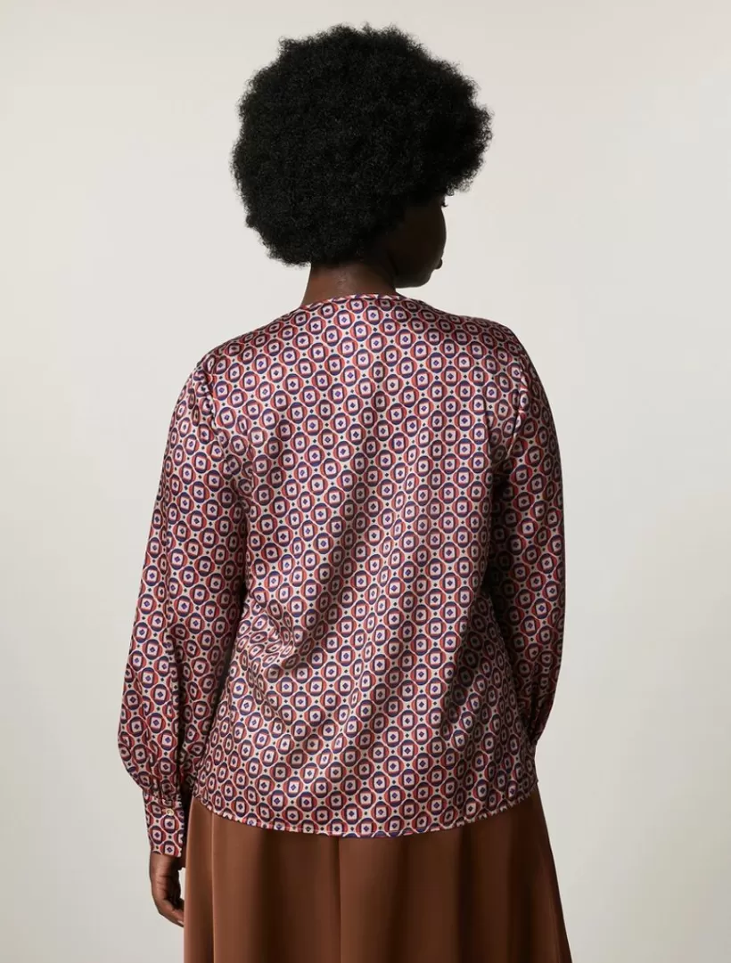 Flash Sale Printed Twill Blouse Blouses & Shirts