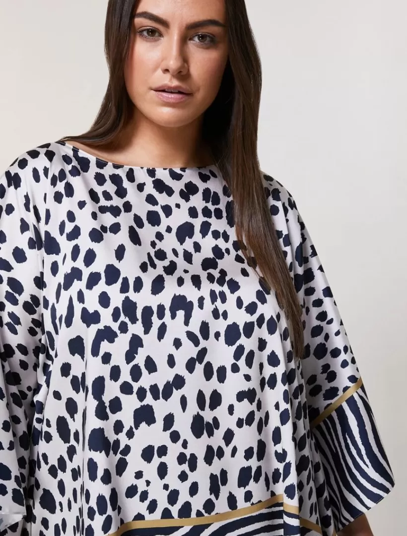 Store Printed Twill Poncho Blouses & Shirts