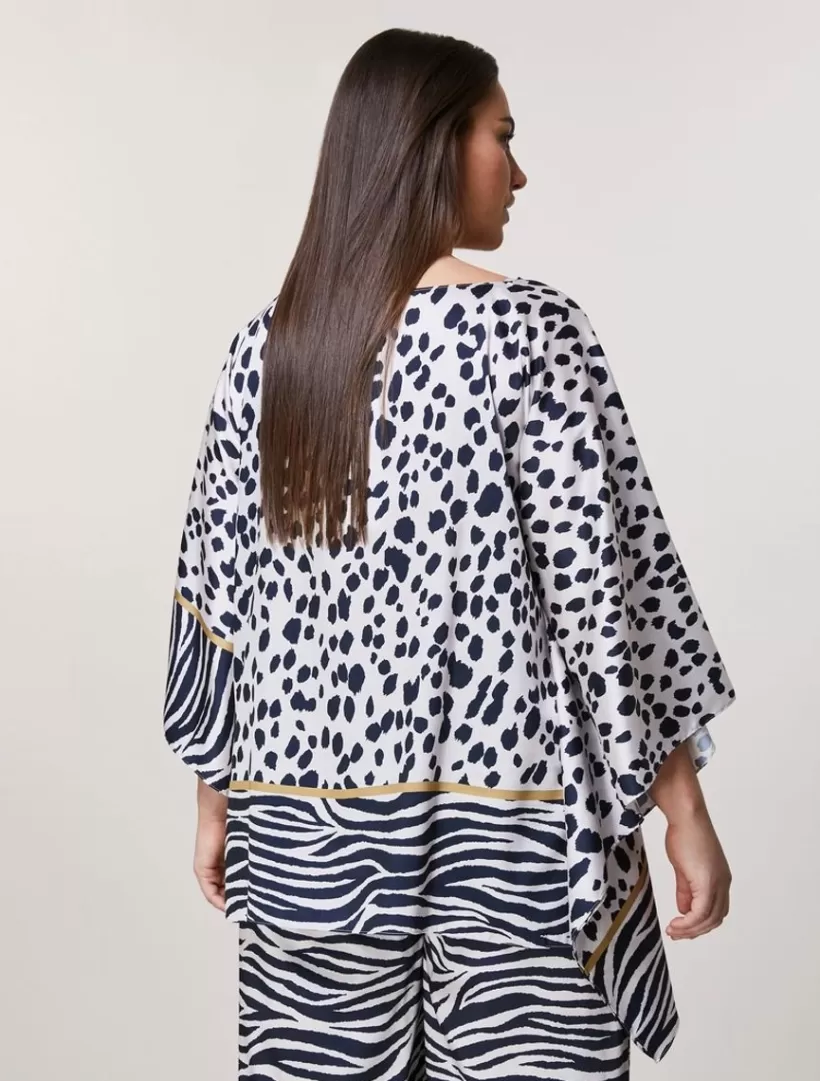 Store Printed Twill Poncho Blouses & Shirts