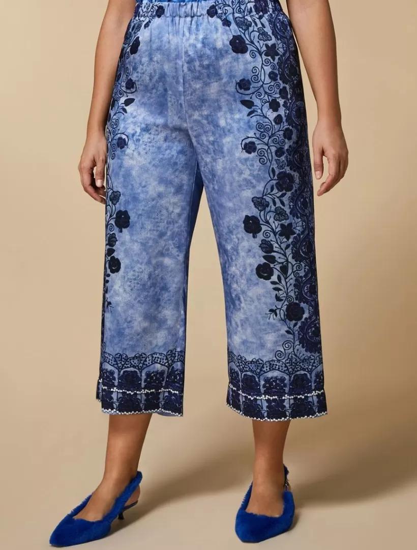 Shop Printed Twill Trousers Trousers