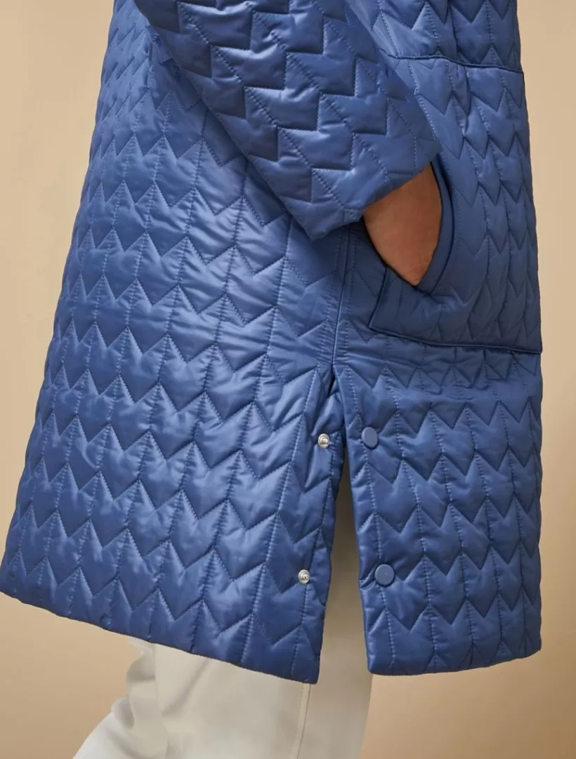 Online Quilted Houndstooth Down Jacket Down Jackets