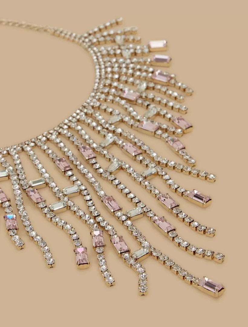 Cheap Rhinestone Fringe-Adorned Necklace Jewelry