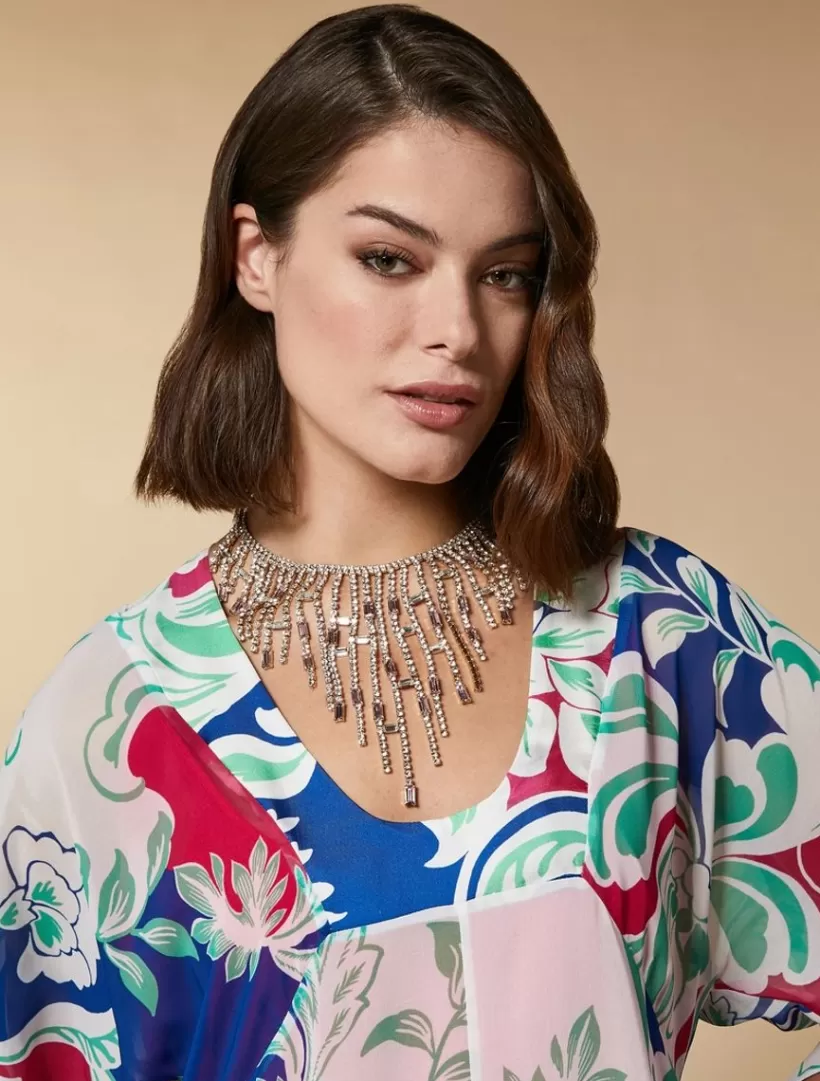 Cheap Rhinestone Fringe-Adorned Necklace Jewelry