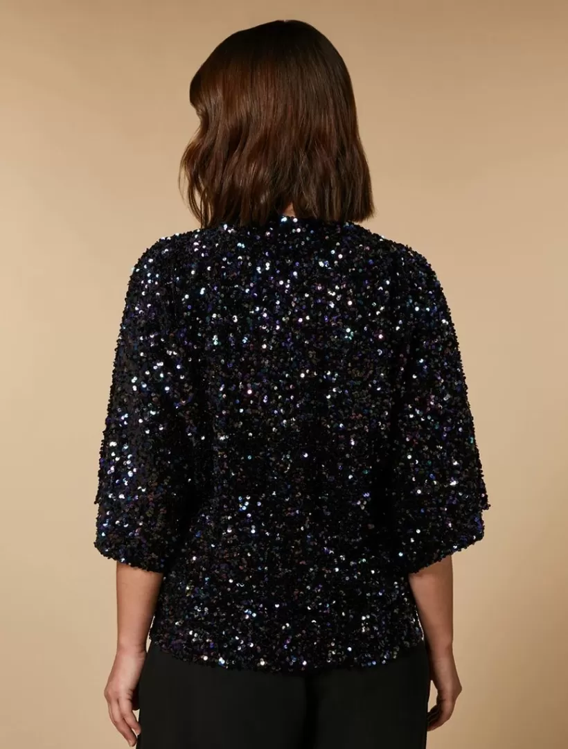 Fashion Sequinned Tunic Blouses & Shirts