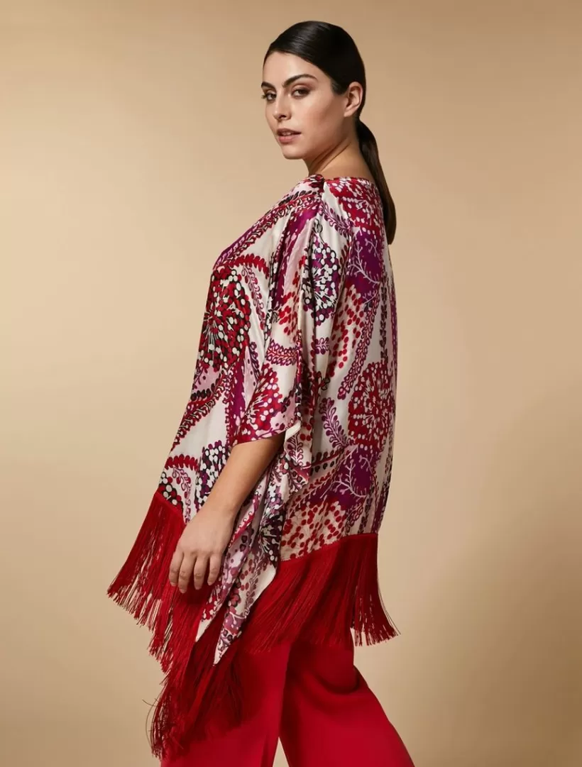 Best Sale Silk Satin Poncho Blouses & Shirts