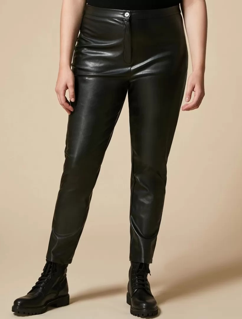 Flash Sale Slim-Fit Trousers In A Coated Fabric Trousers