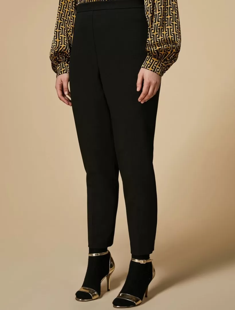 Fashion Stretch Crepe Trousers Trousers