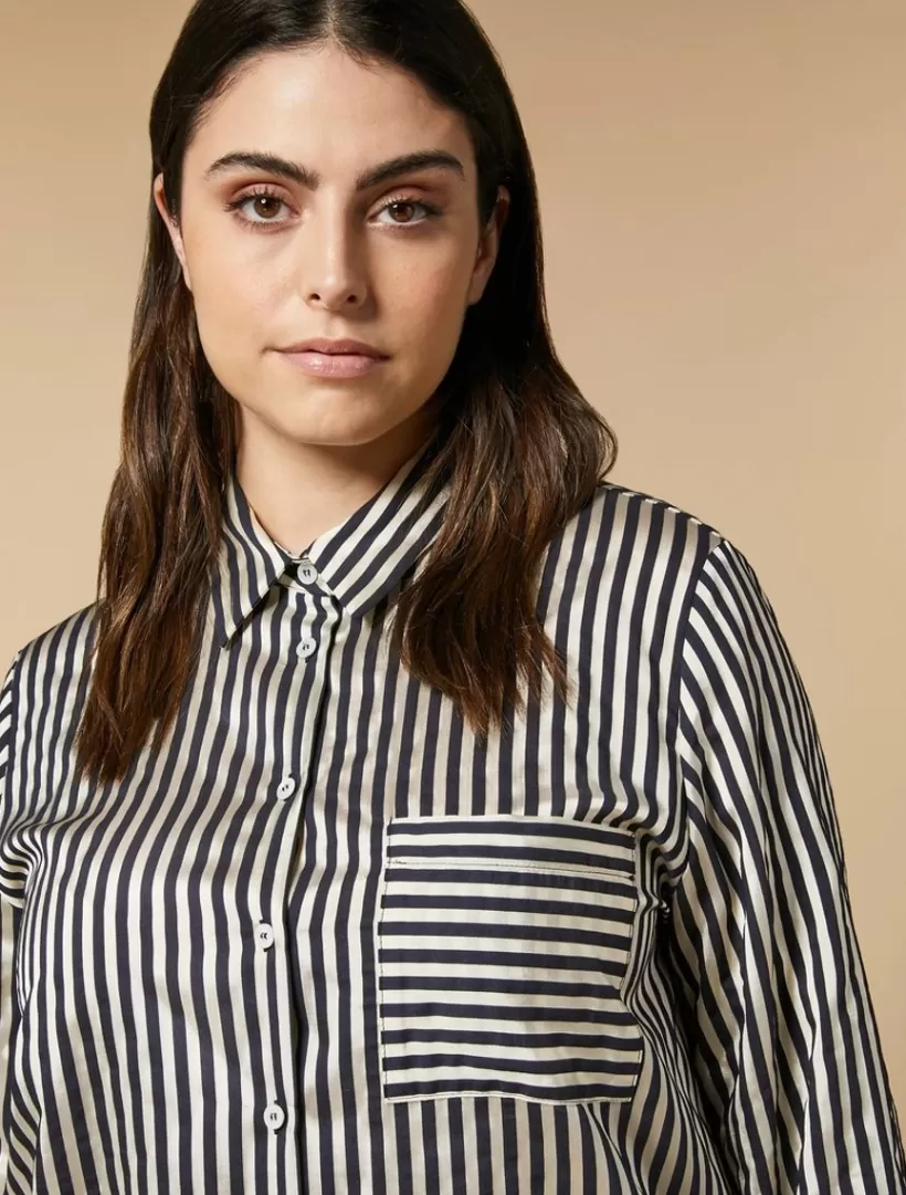 Flash Sale Striped Twill Tunic Blouses & Shirts