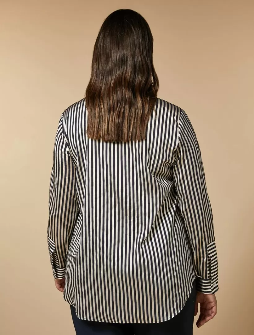 Flash Sale Striped Twill Tunic Blouses & Shirts