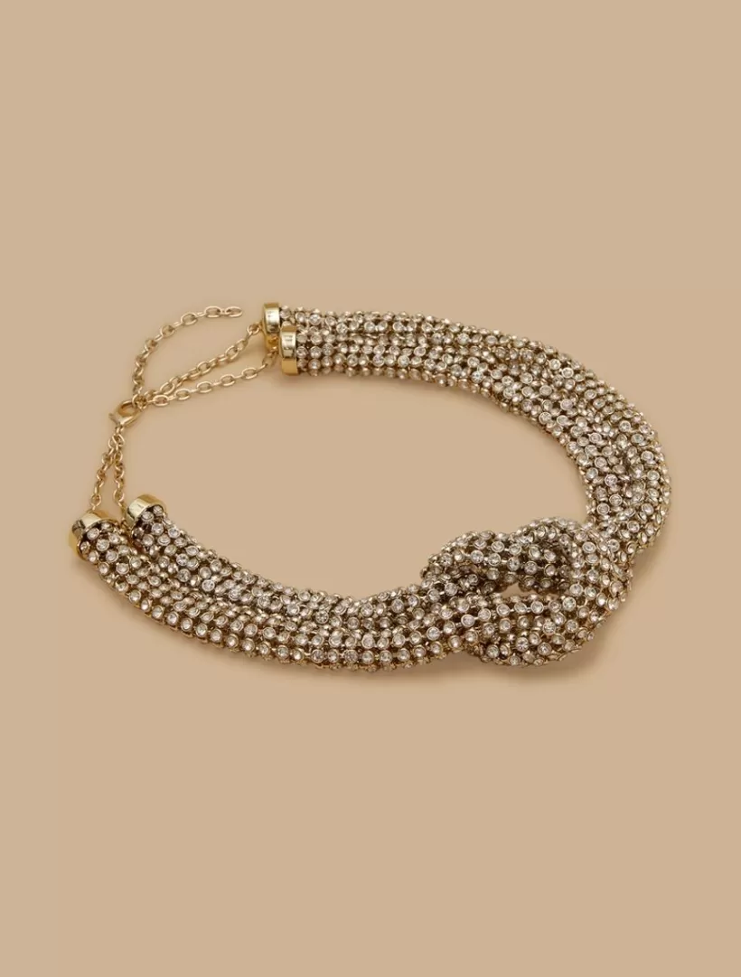 Shop Torchon Choker With Rhinestones Formal Accessories