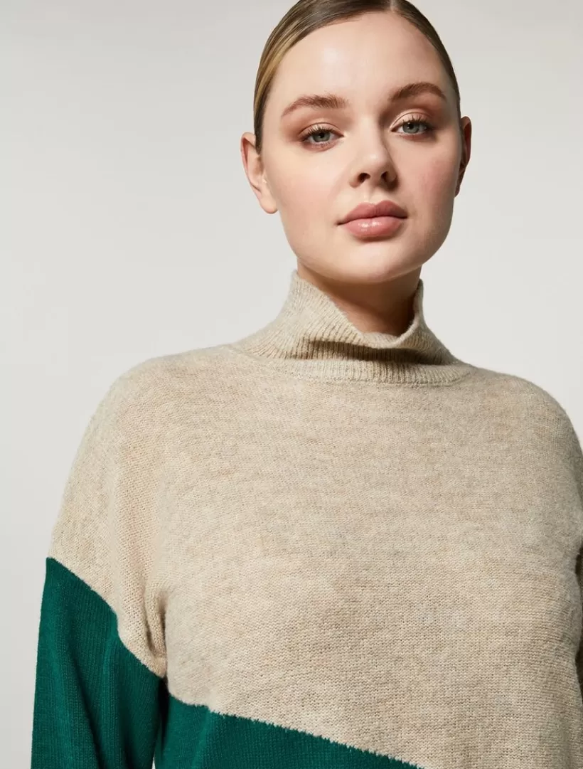 New Two-Tone Sweater Knitwear