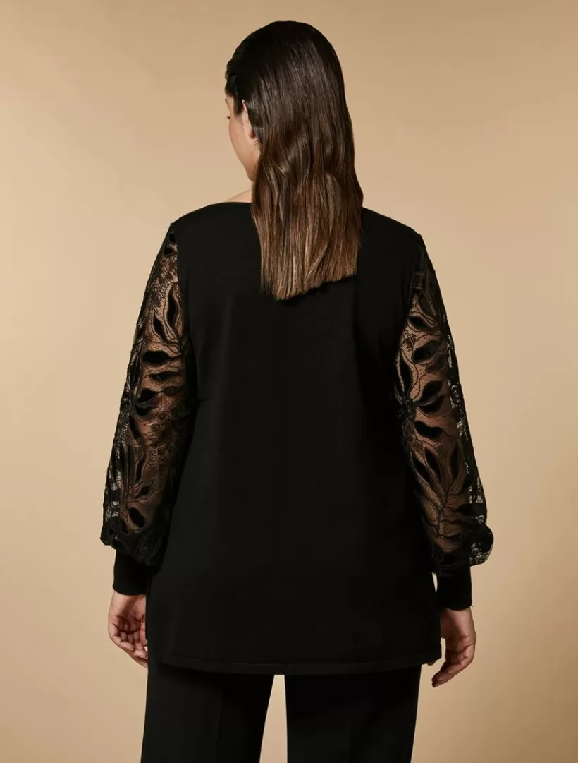 Store Viscose And Lace Sweater Knitwear