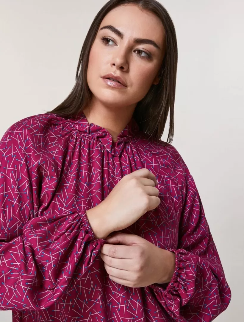 Hot Viscose Twill Tunic Blouses & Shirts