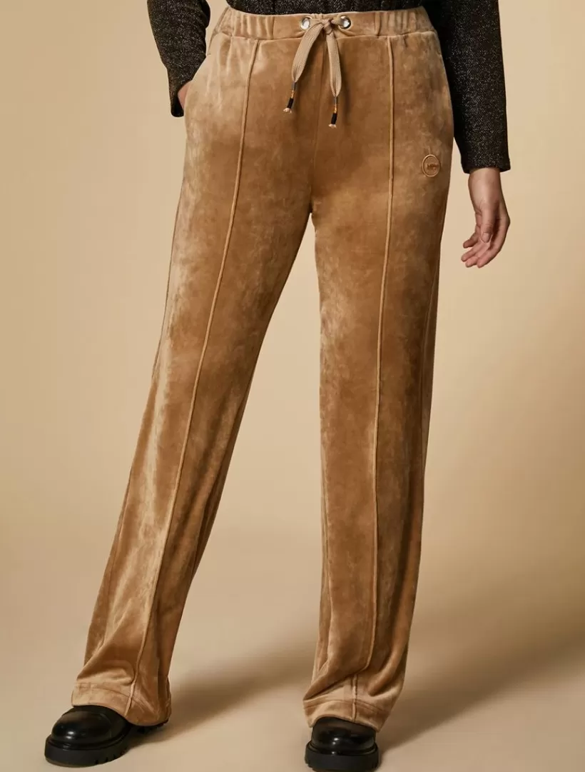 Shop Wide-Leg Chenille Trousers Trousers