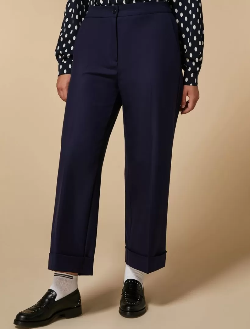 New Wide-Leg Viscose-Blend Trousers Trousers